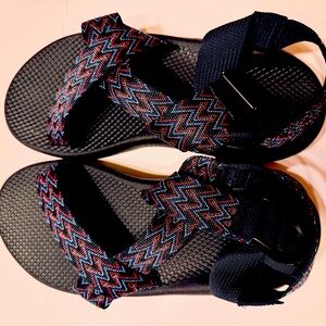 Men’s Chaco Mega Z Cloud Sandals,  SZ 9 Navy/Red